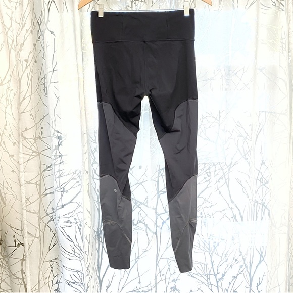 Lululemon Colour Me Ombre Tight black gray panel mesh detail high rise leggings - Picture 2 of 12